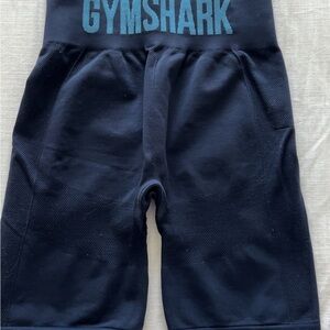 Gymshark Navy Seamless High-Rise Bike Shorts with Logo